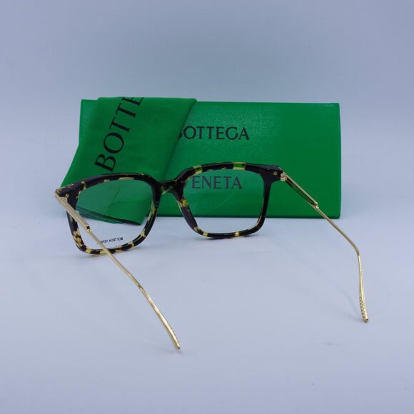 Bottega Veneta BV1009O 003 Square Eyeglasses 54mm – Havana/Gold - Picture 6 of 10